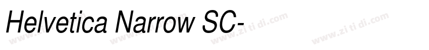 Helvetica Narrow SC字体转换
